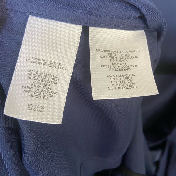 Ann Klein Blouse Navy Size Medium - Picture 10 of 10